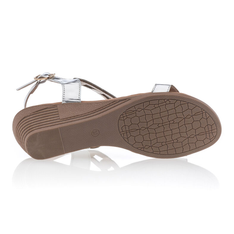 Graue Damensandalen / Zehenfreie Schuhe