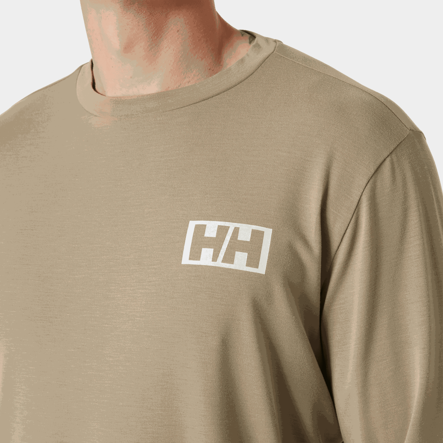 Skog T-shirt met lange mouwen en grafische print, maat L - Grijs