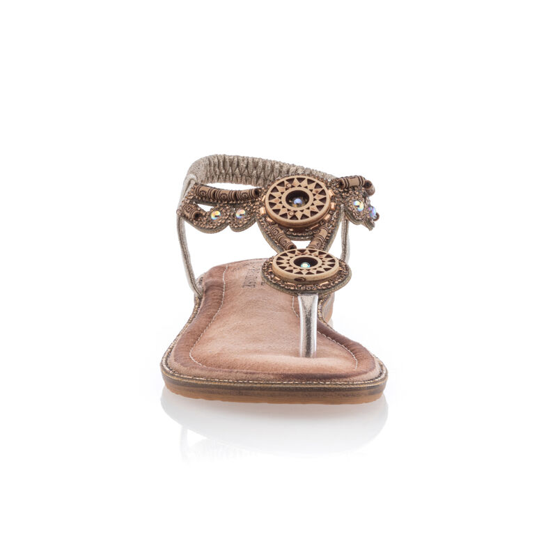 Braune Zehentrenner-Sandalen für Damen