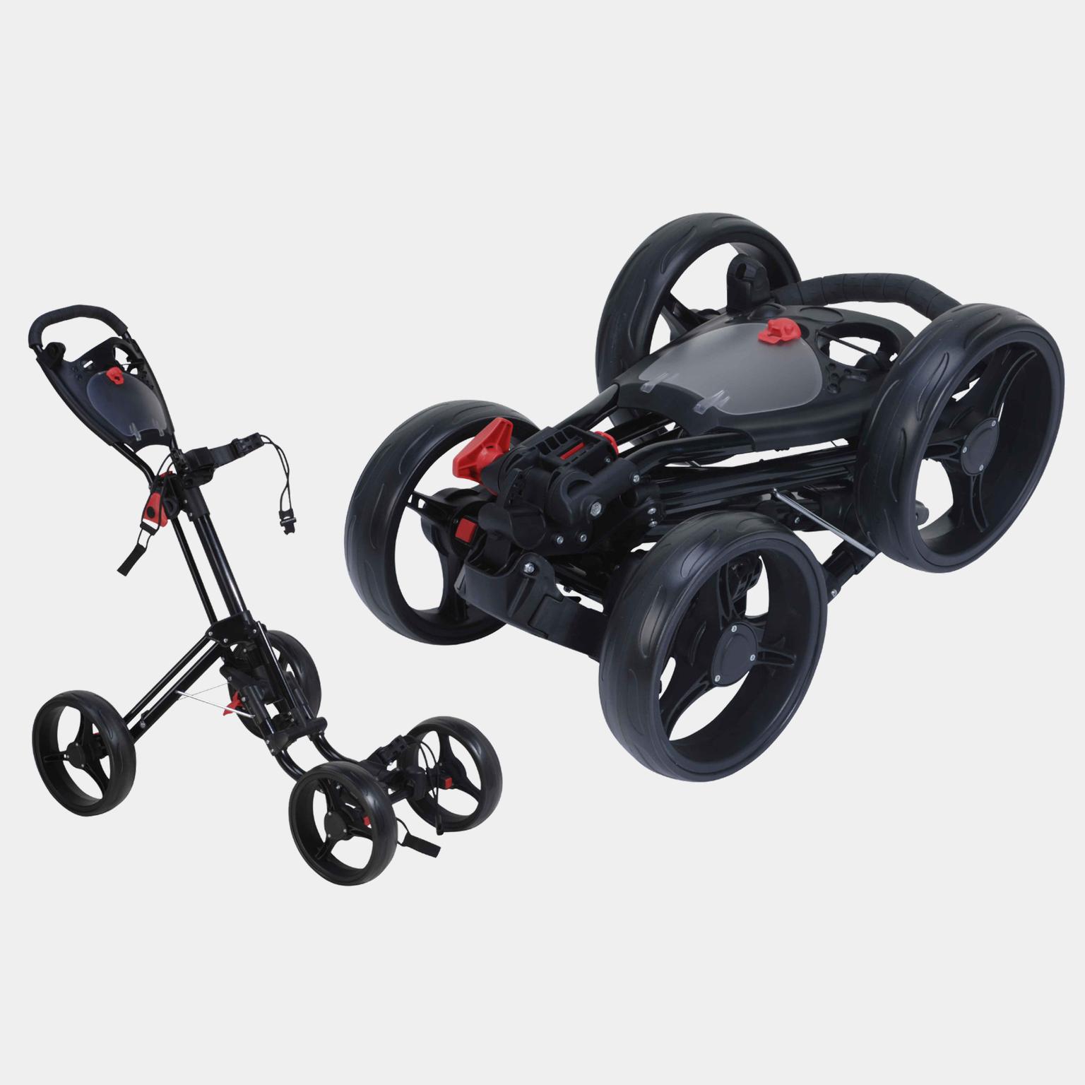  Carrinho de golfe compacto de quatro rodas - preto