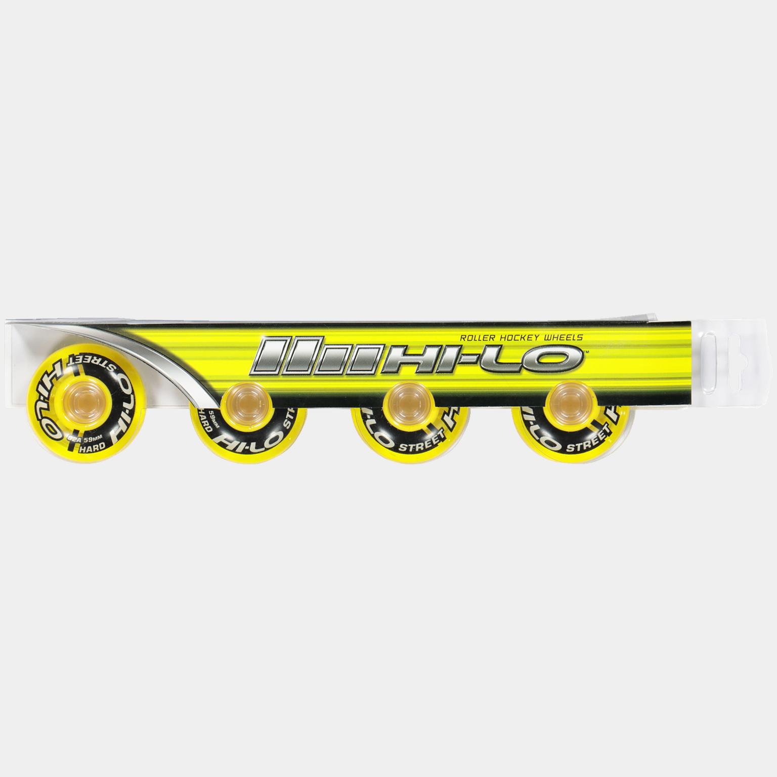 S19 Street 4pk 82a-23/24 Hi-Lo Inline Wheels, 4-pak - żółty