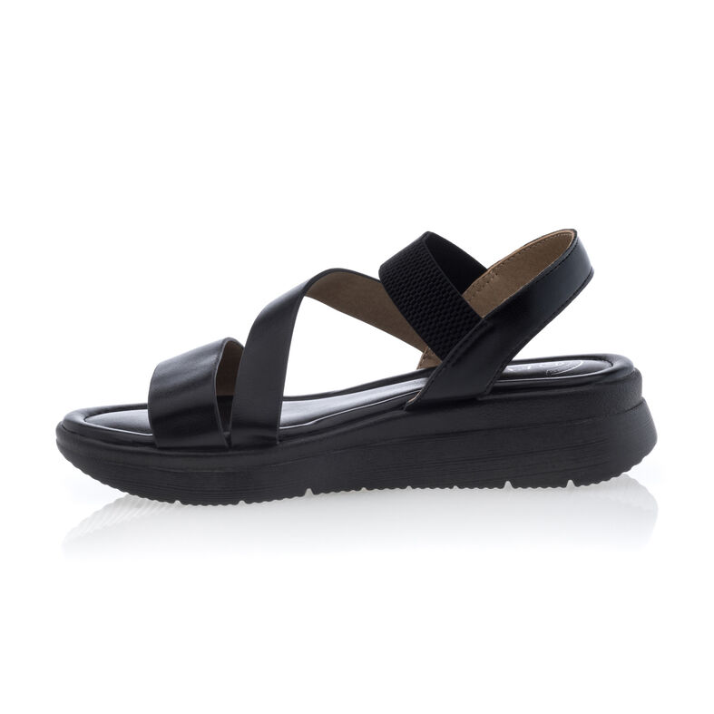 Zwarte sandalen/open teenschoenen voor dames