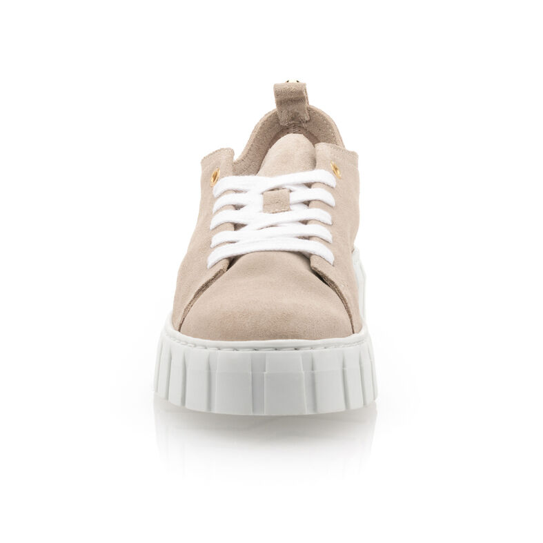 Zapatillas deportivas para mujer color beige.