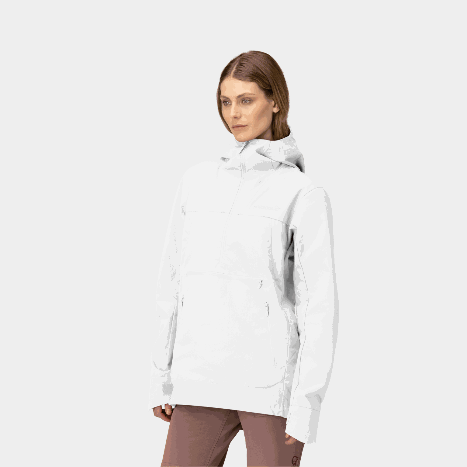 Jaqueta feminina de algodão Femund, modelo branco.