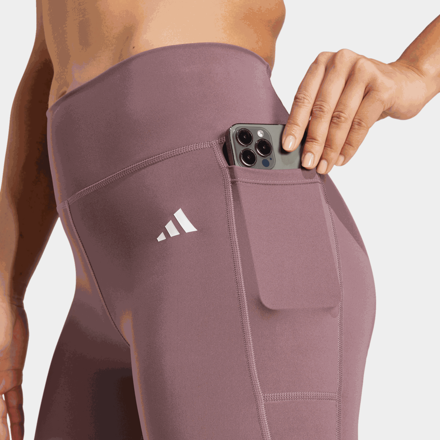 Optime Essentials Damskie długie legginsy z ukrytą kieszenią, legginsy treningowe