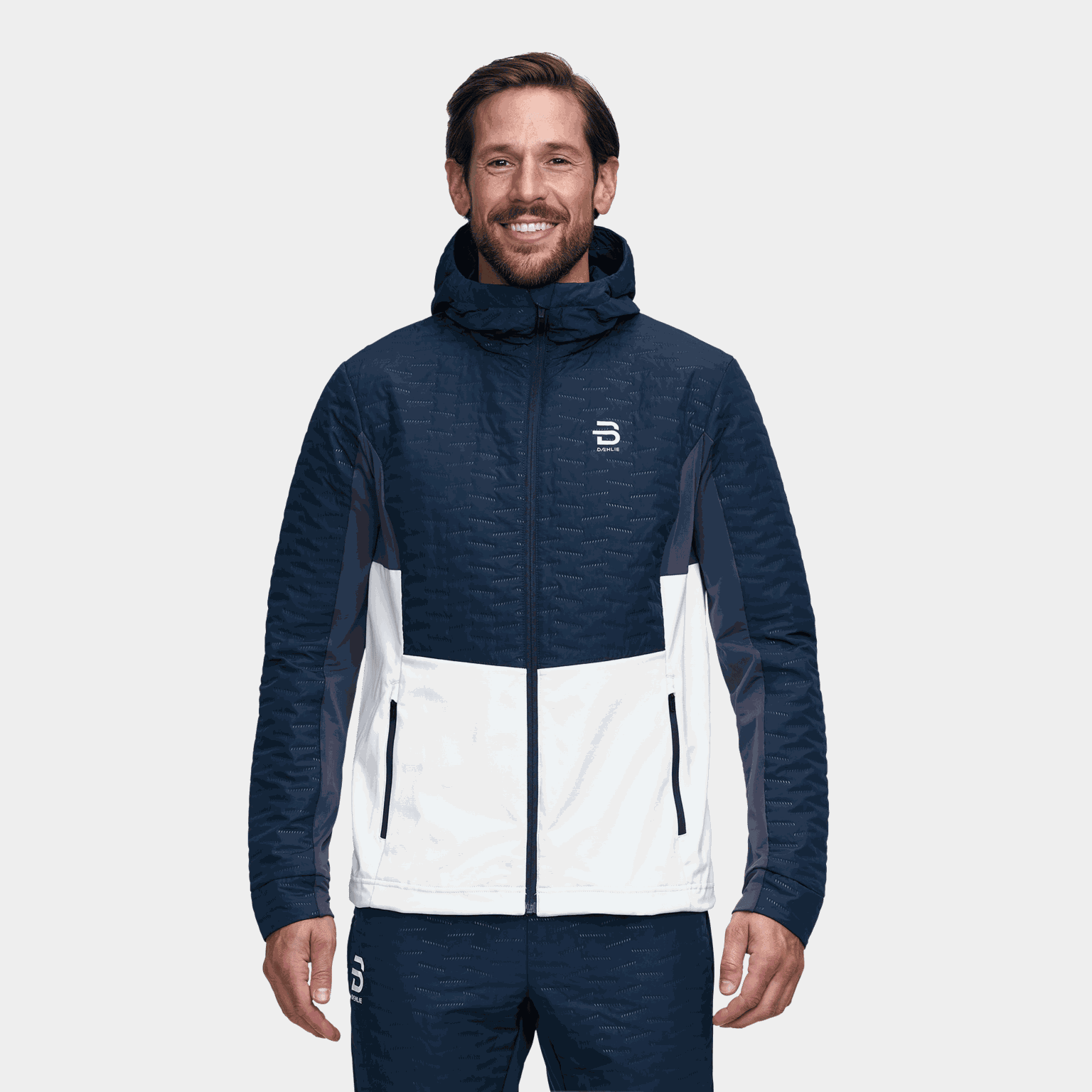  Jaqueta de corrida masculina BD Devise 24/25 azul