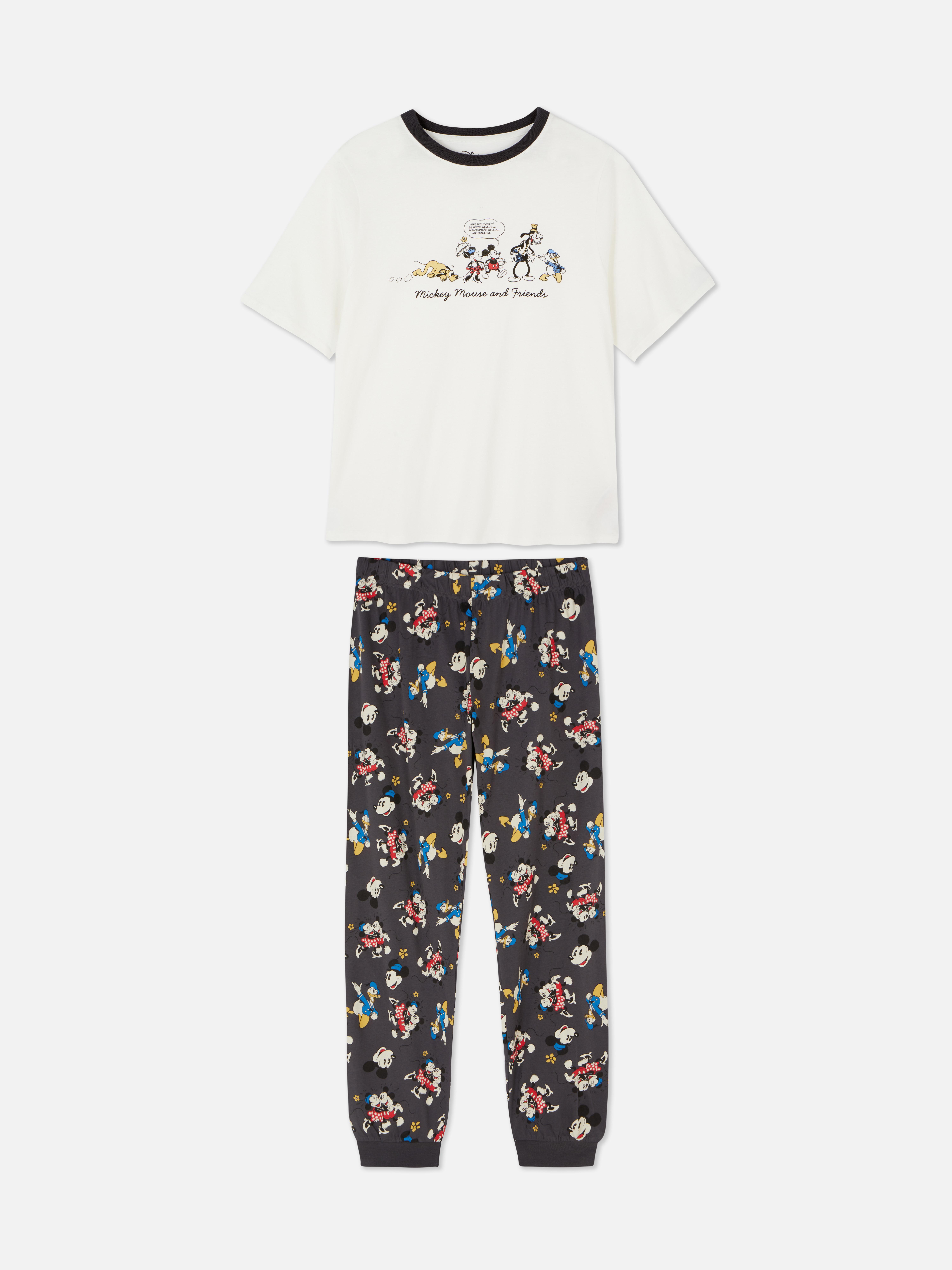 Pijamale din jerseu cu imprimeu cu personaje Disney. Ne plac la nebunie aceste pijamale Disney drăguțe.