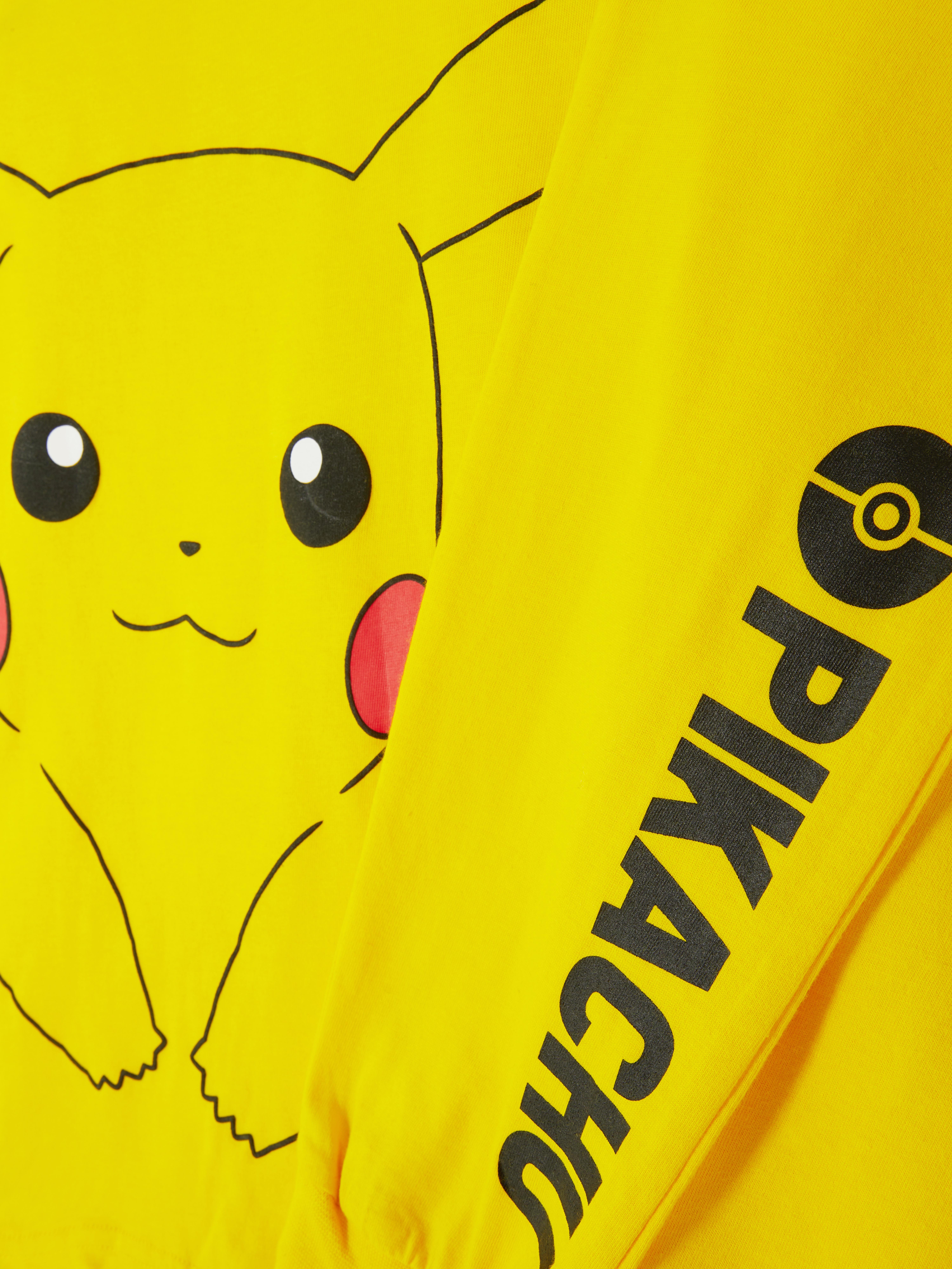 Pijama lungă Pokémon Pikachu Pijama cu tricou cu mânecă lungă și pantaloni cu Pikachu