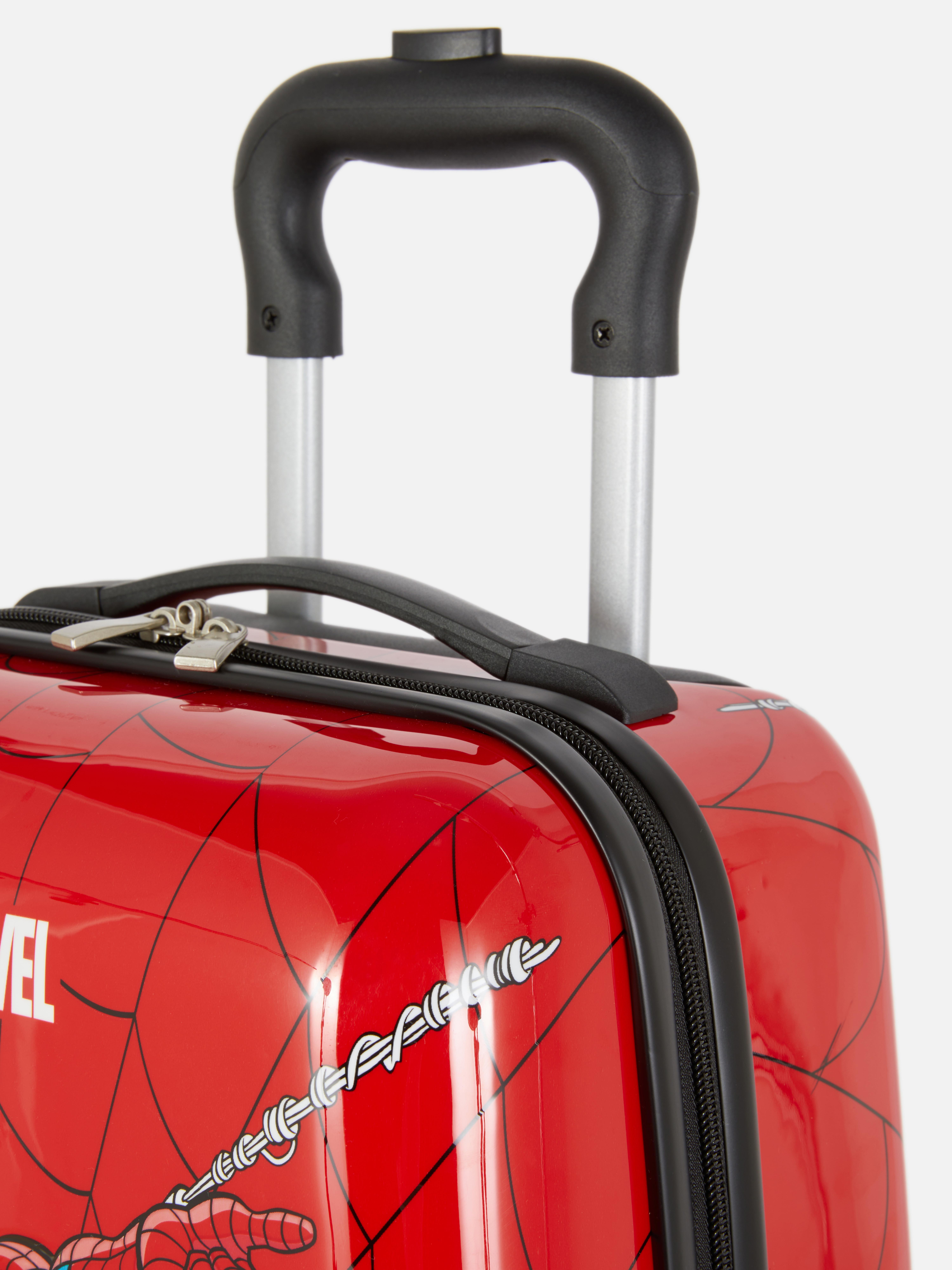 Geantă rigidă cu patru roți MARVEL Spider-Man Geantă MARVEL cu mâner telescopic, patru roți și un design Spider-Man plin de acțiune