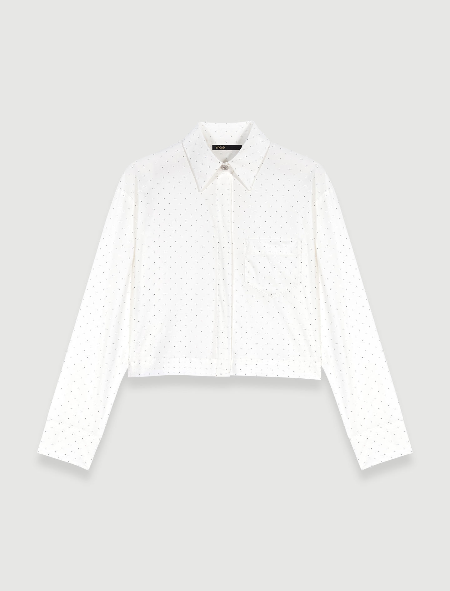 Shirt met strasssteentjes - Wit