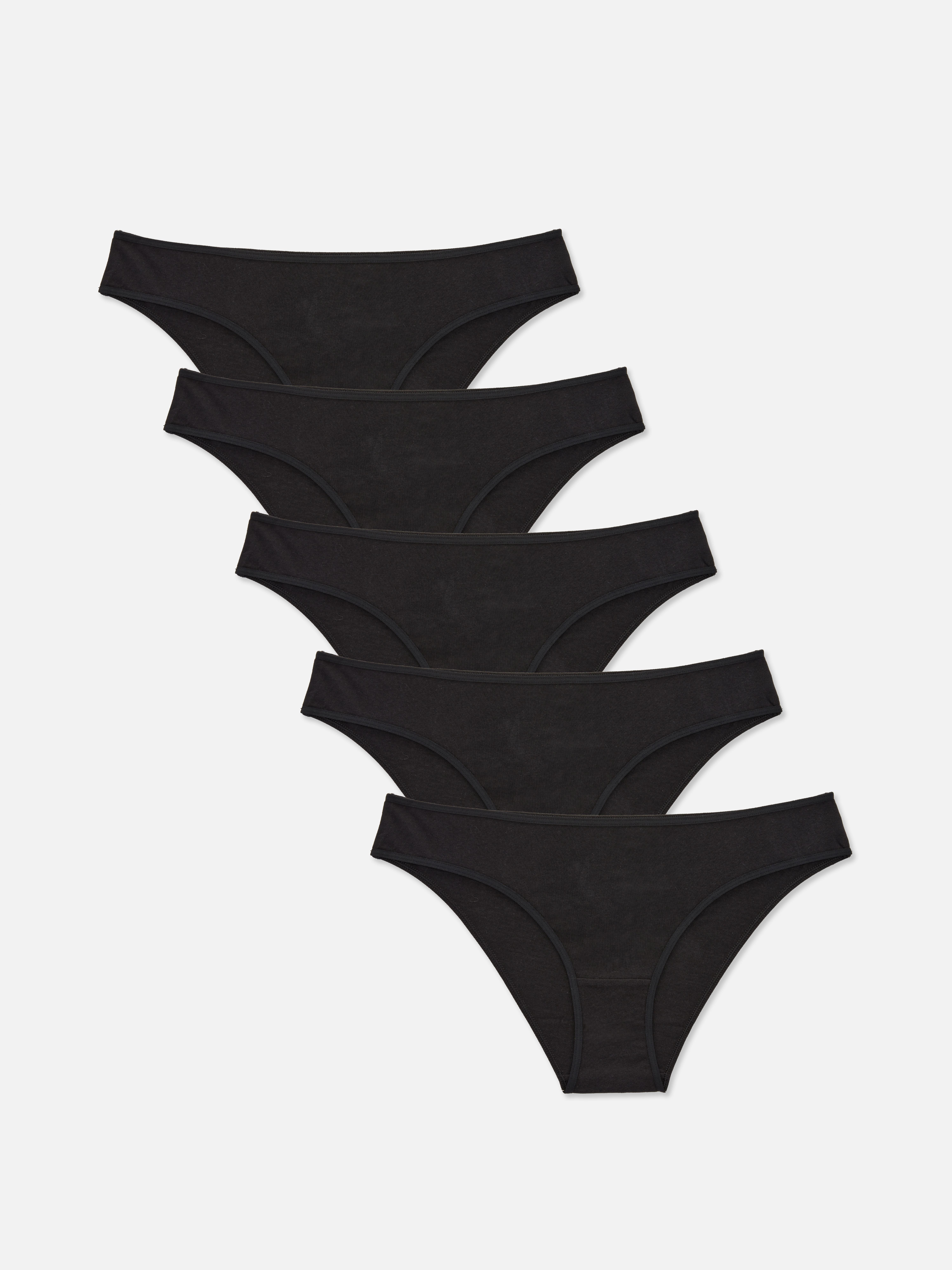 Basic Brazilian slips, set van 5 Met dit multipack Brazilian slips is je ondergoedlade direct gevuld