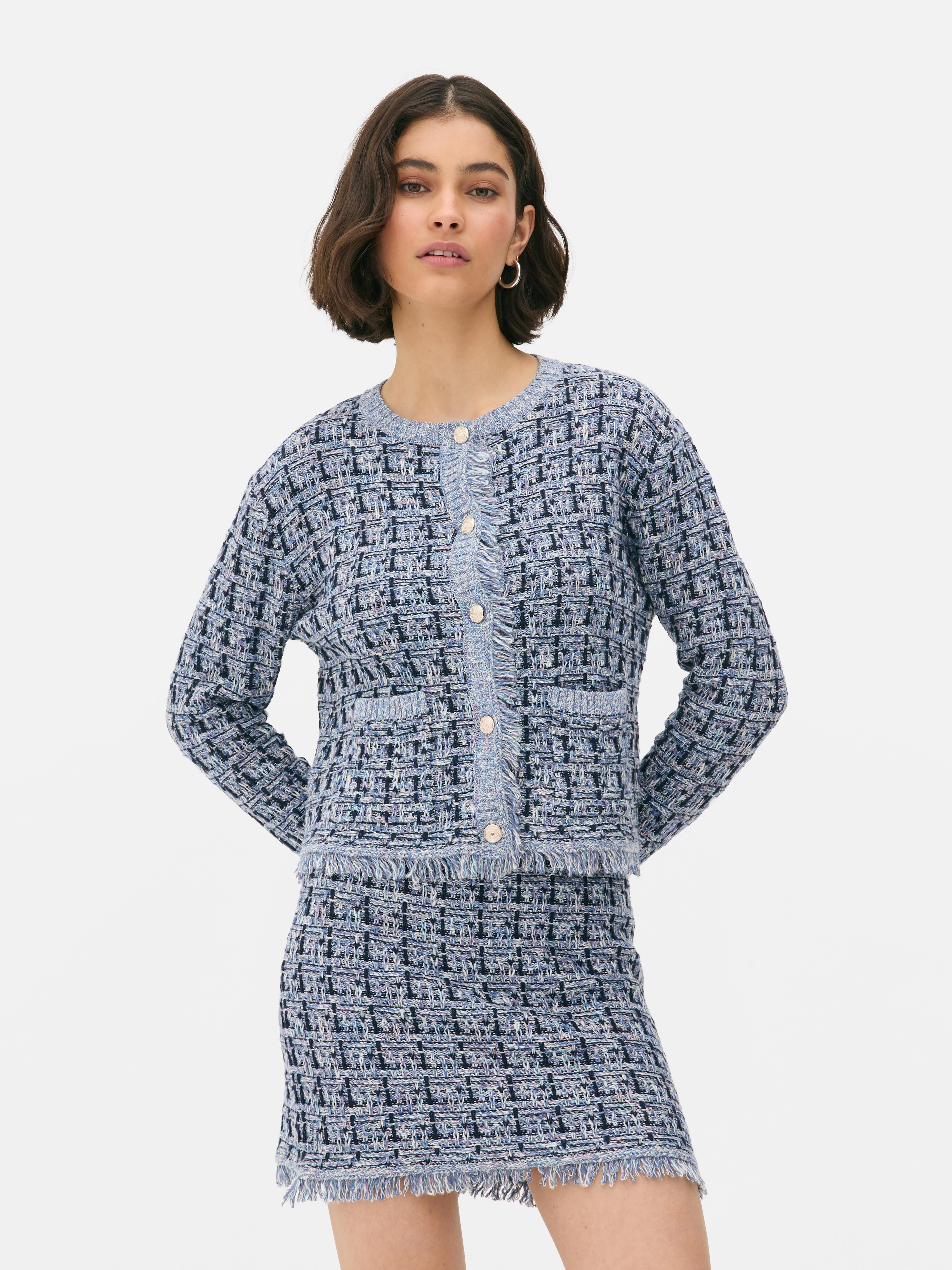 Skinnende tweed-cardigan Hold det elegant med denne trendy tweed-cardiganen