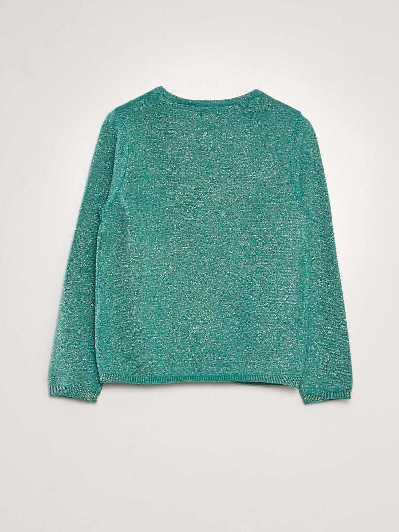 Vest met knoopjes met patroon - GROEN