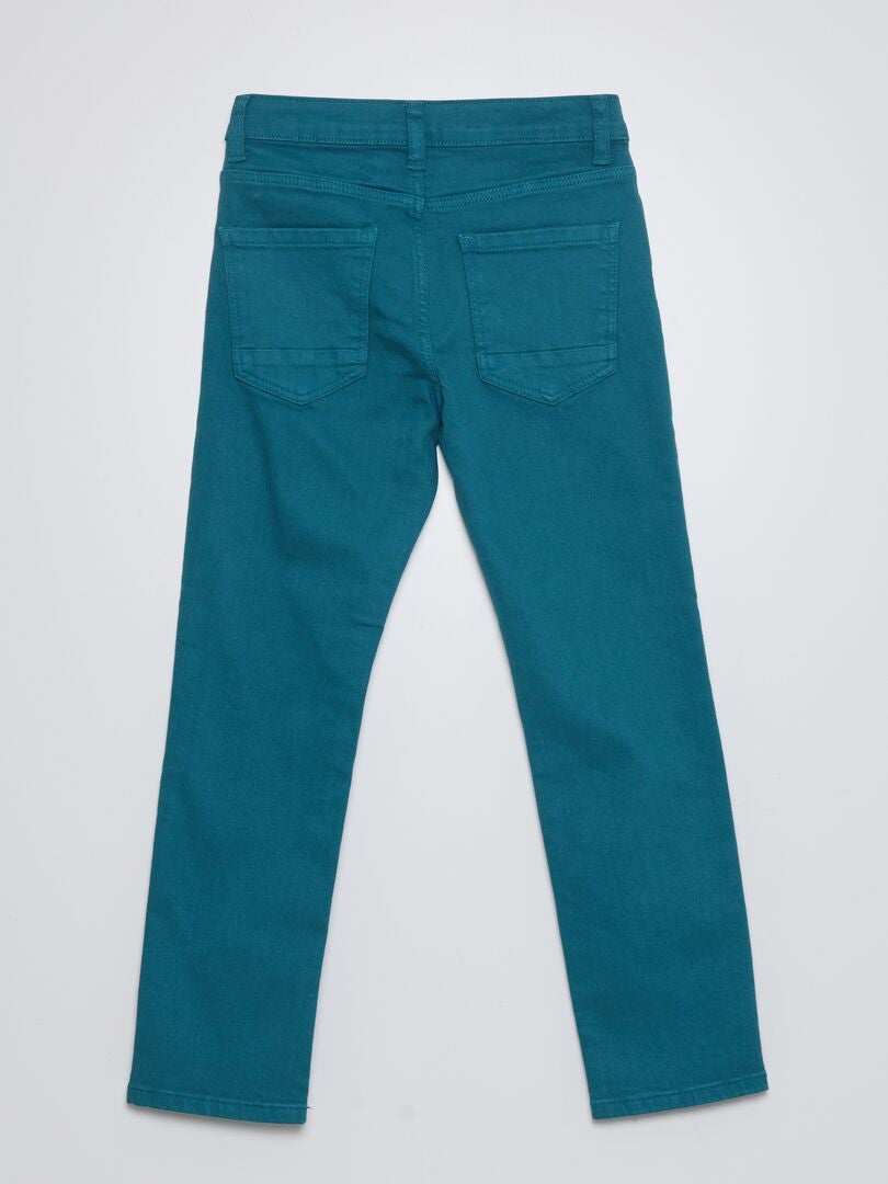 Calça jeans slim de 5 bolsos - AZUL