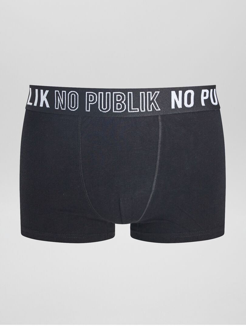 Zestaw 3 bokserek „No Publik” – CZARNE