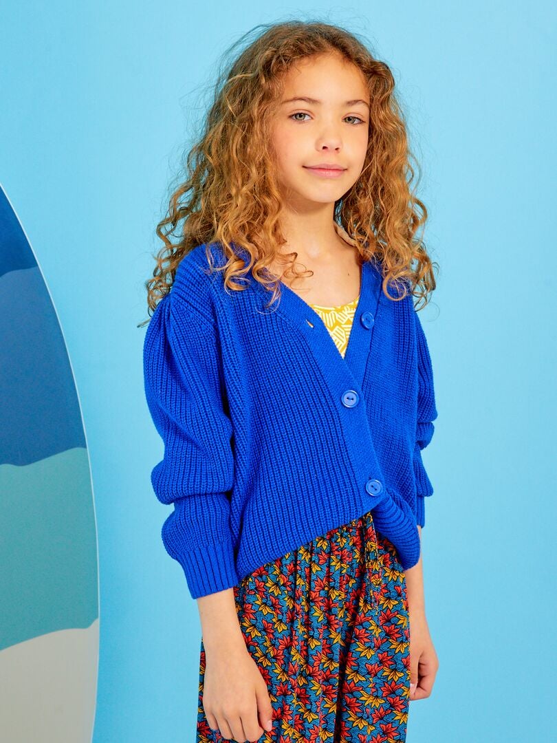 Gebreid vest - blauw