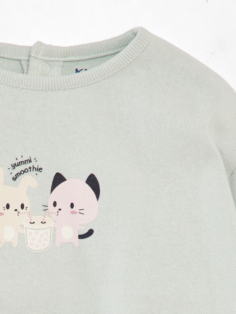Lichtgewicht fleece sweatshirt - BLAUW