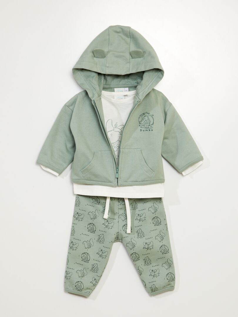 Conjunto de moletom, camiseta e calça de moletom 