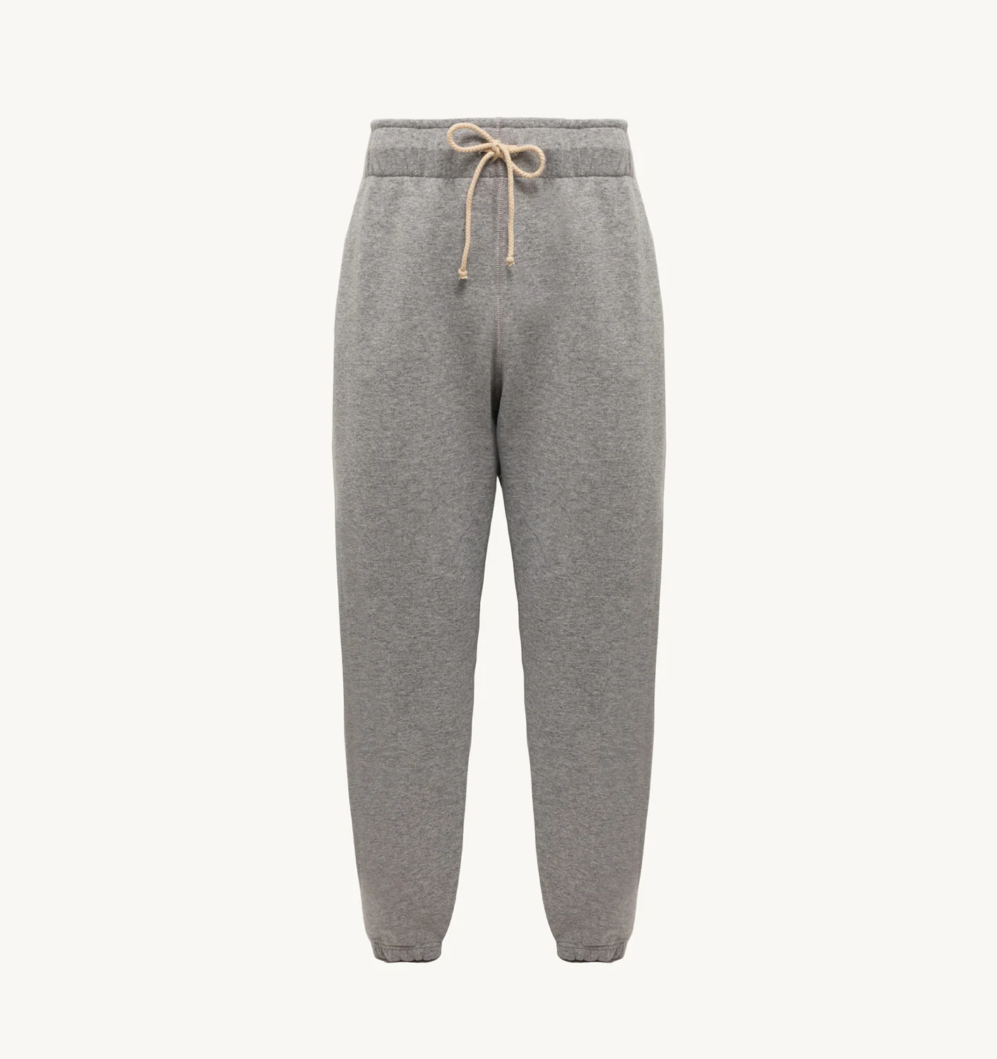 Pantaloni jogging relaxați din jerseu de bumbac gri