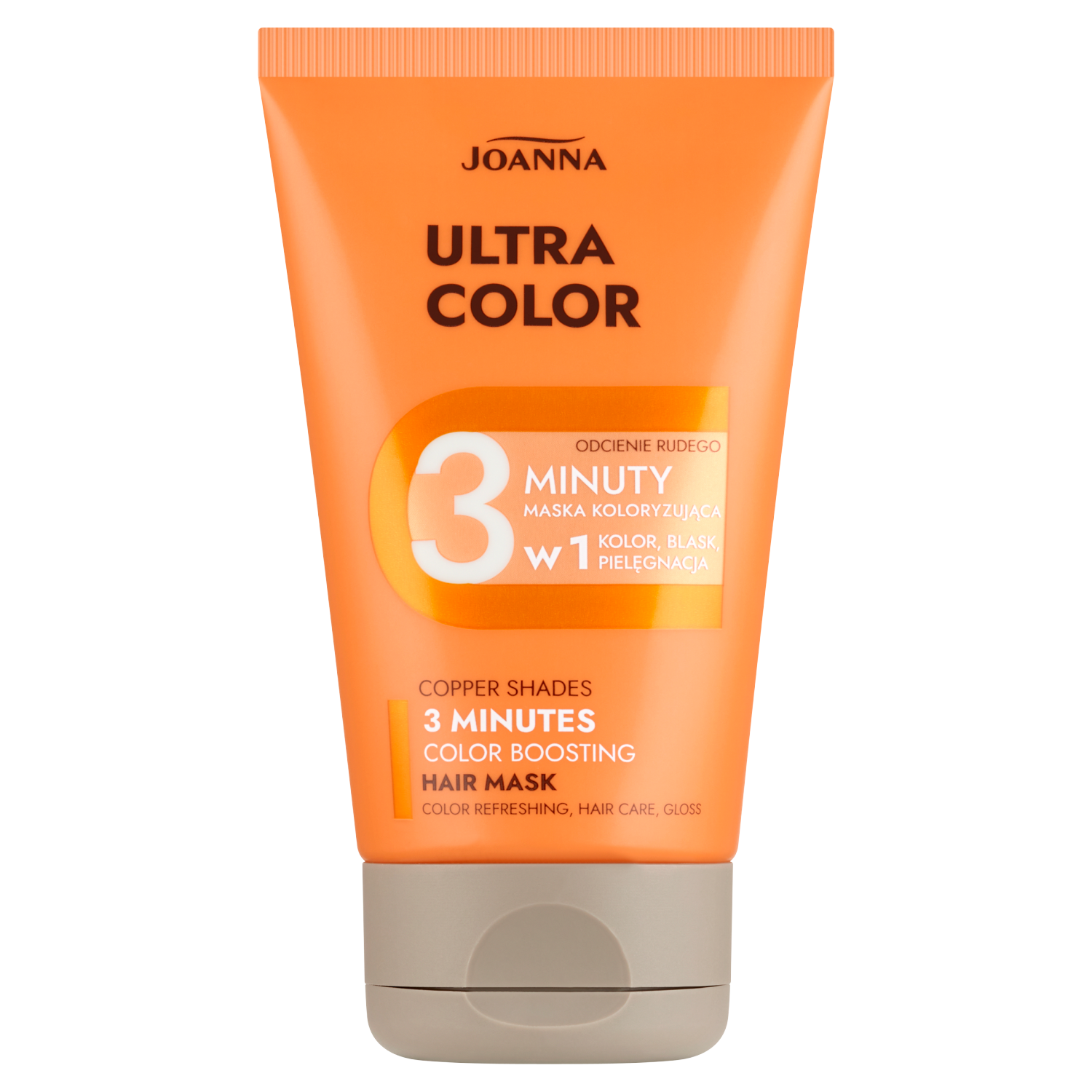 Joanna Ultra Color -hoitoaine, joka korostaa ja virkistää punaisen ja kuparin sävyjä värjätyissä tai luonnollisissa hiuksissa 100ml