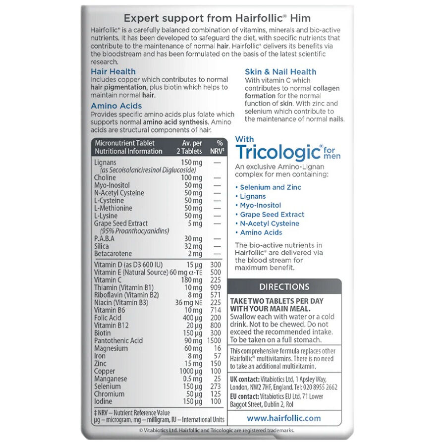 Vitabiotics Follicule pileux Lui