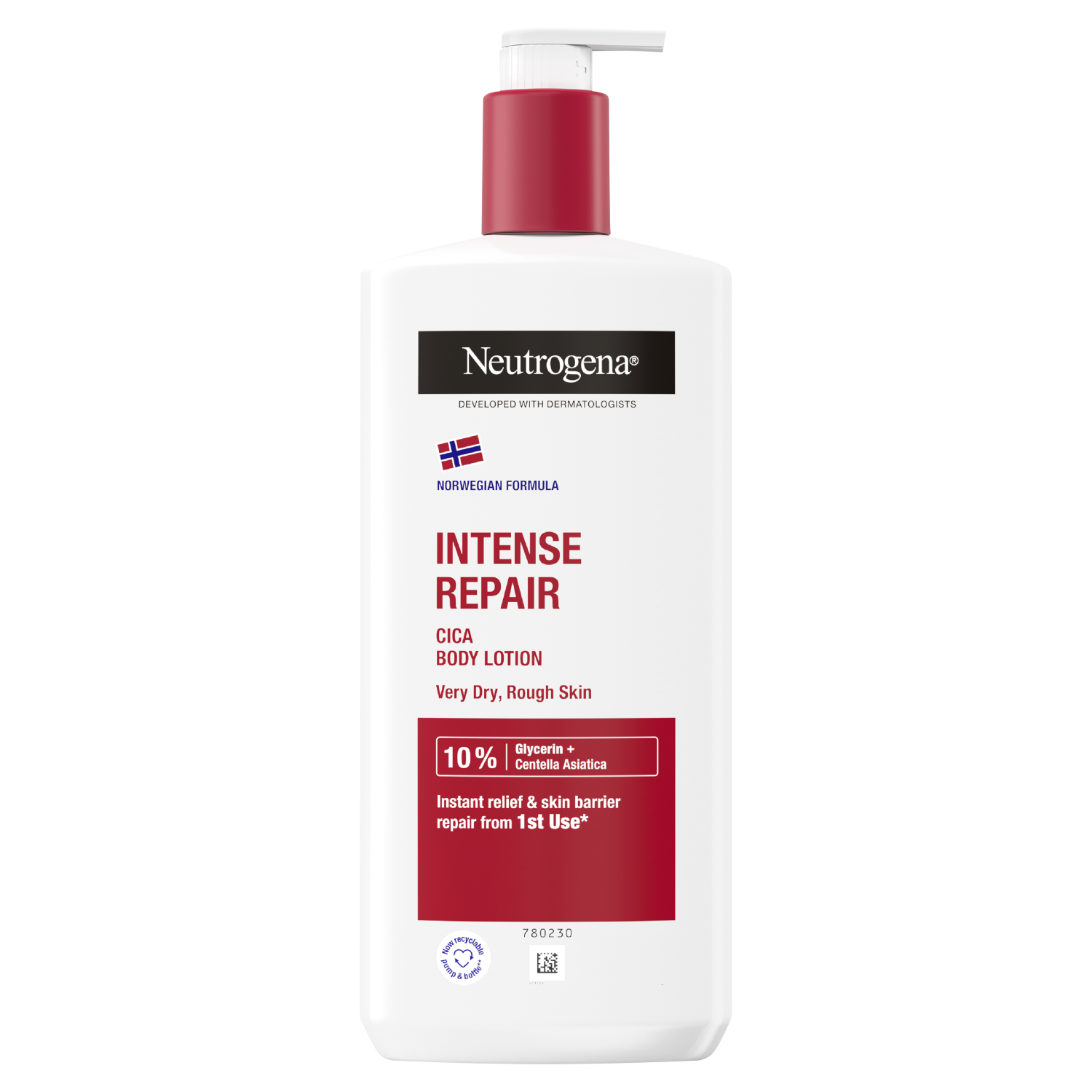 Lait corporel régénérant Neutrogena pour peaux très sèches et rugueuses 400 ml Formule norvégienne
