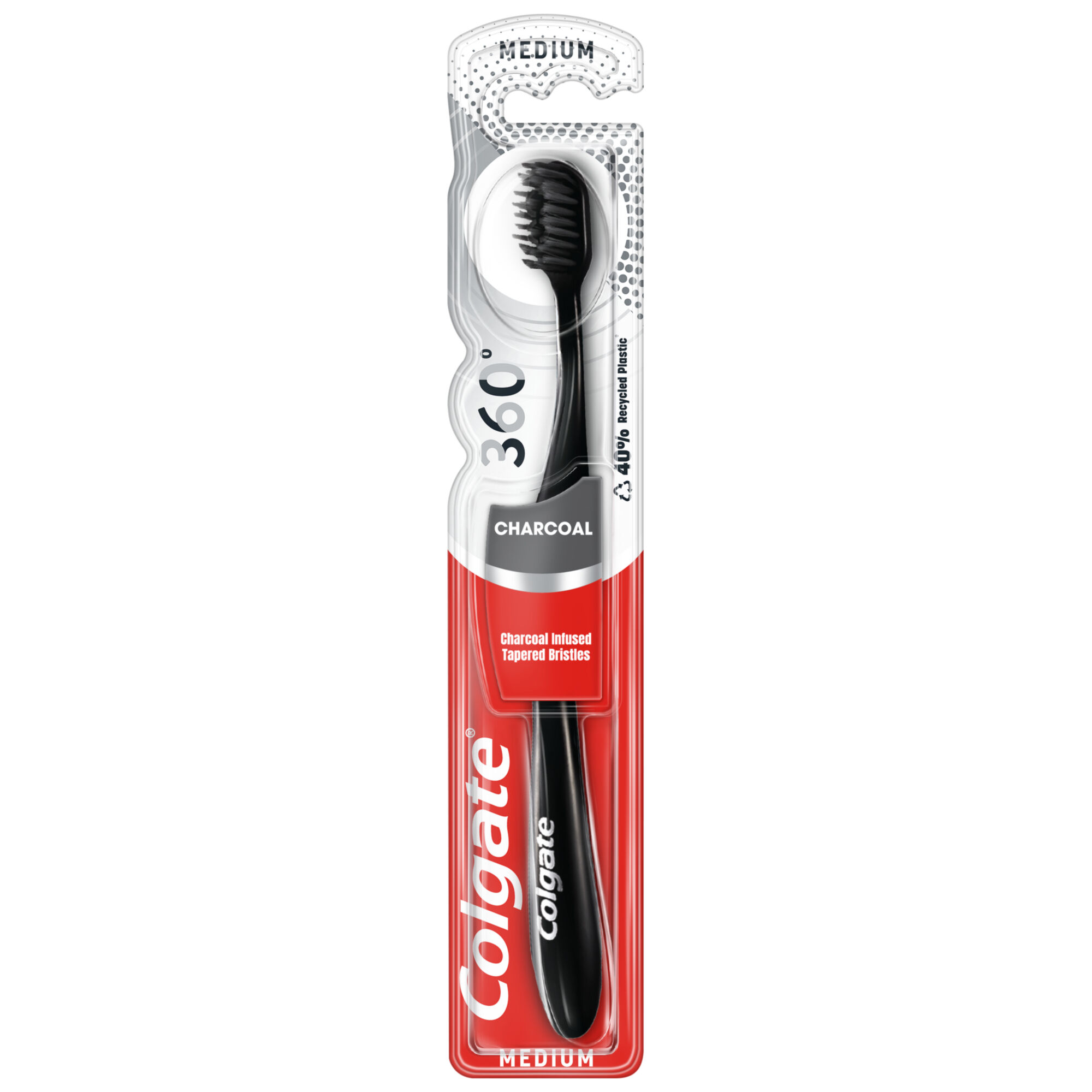 Colgate medium tandbørste 1 stk. 360 sort