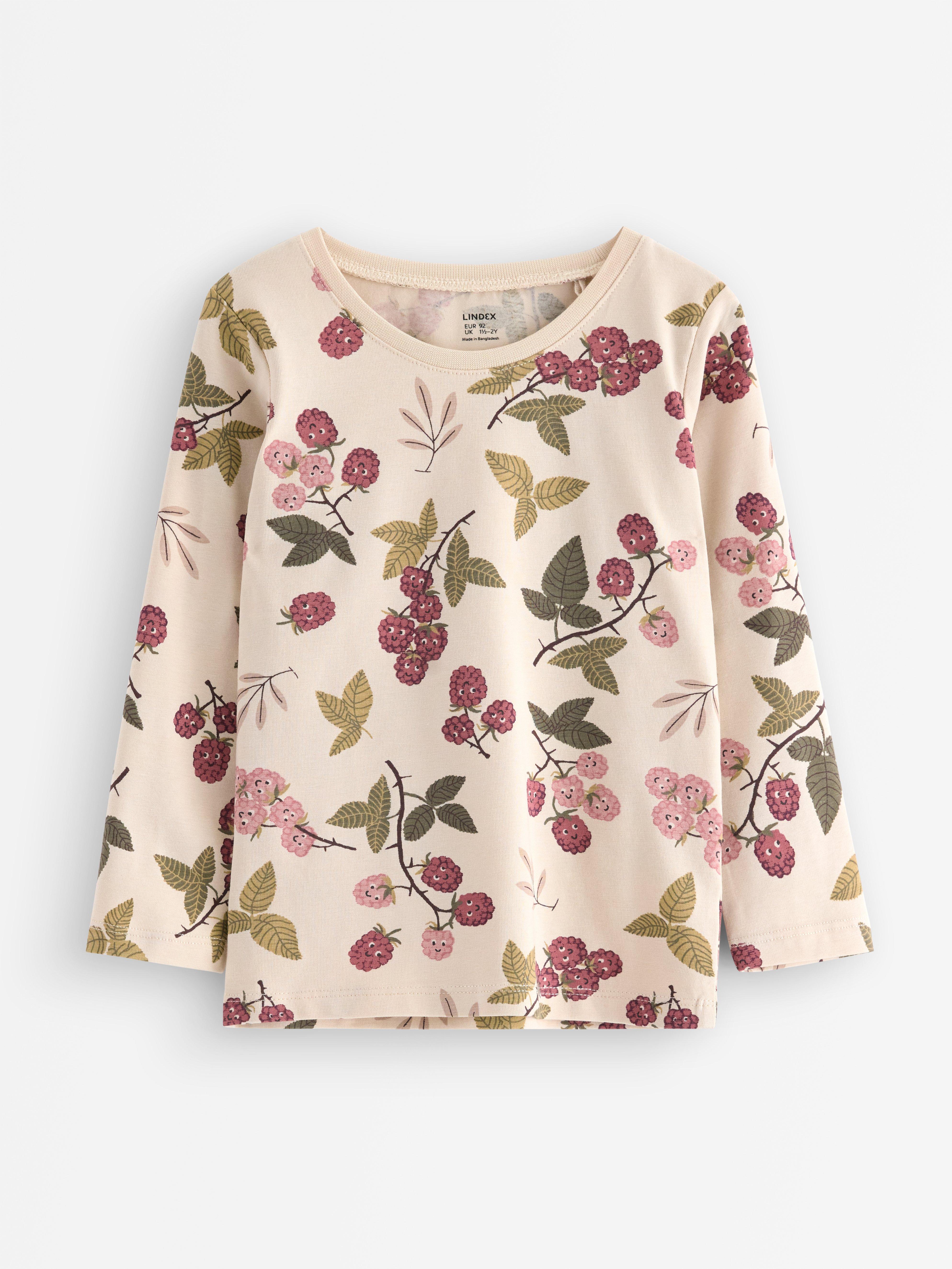 Långärmad topp Rosa polvoriento oscuro