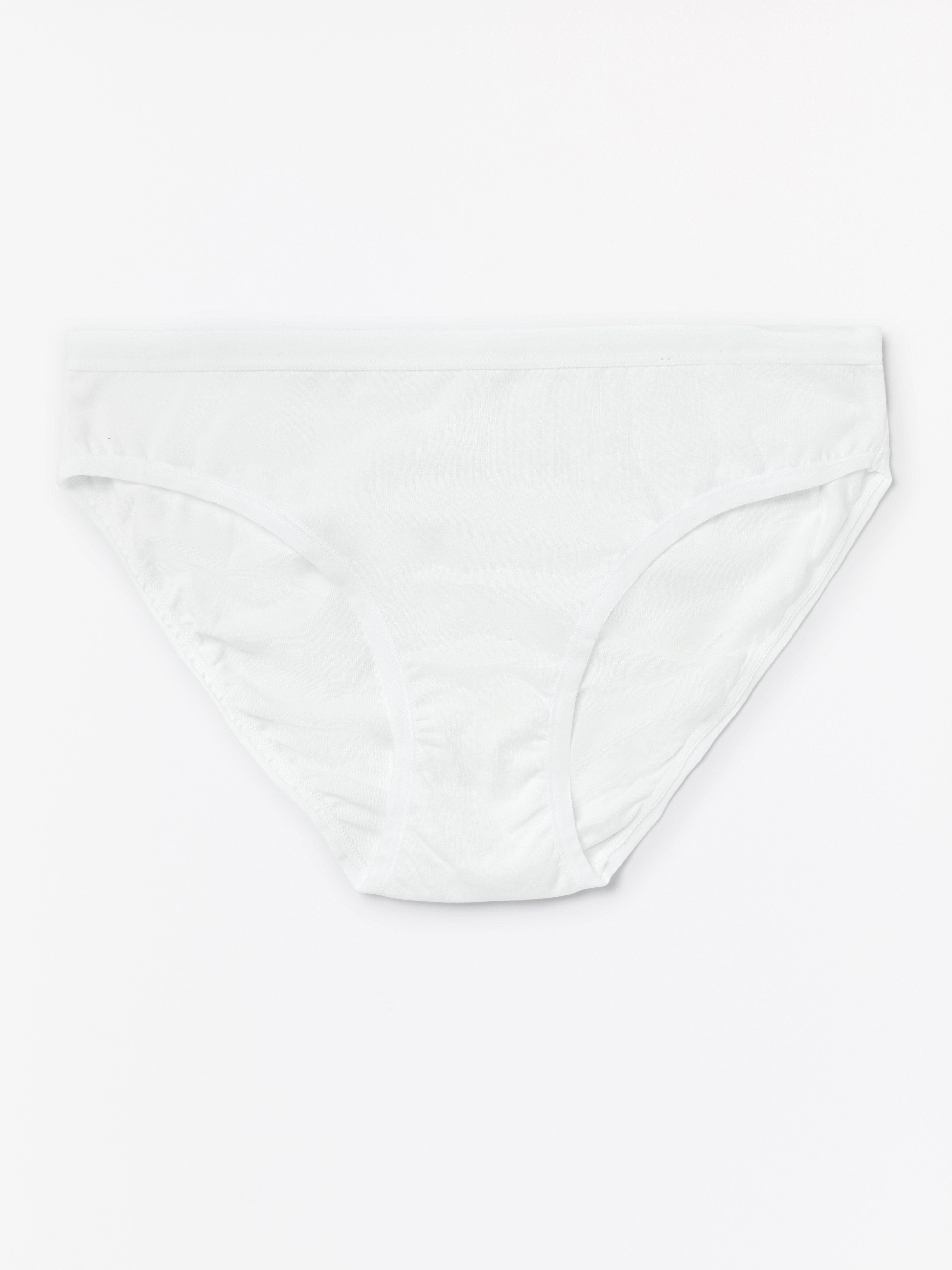 Bikinové kalhotky s regular waist bílým pasem