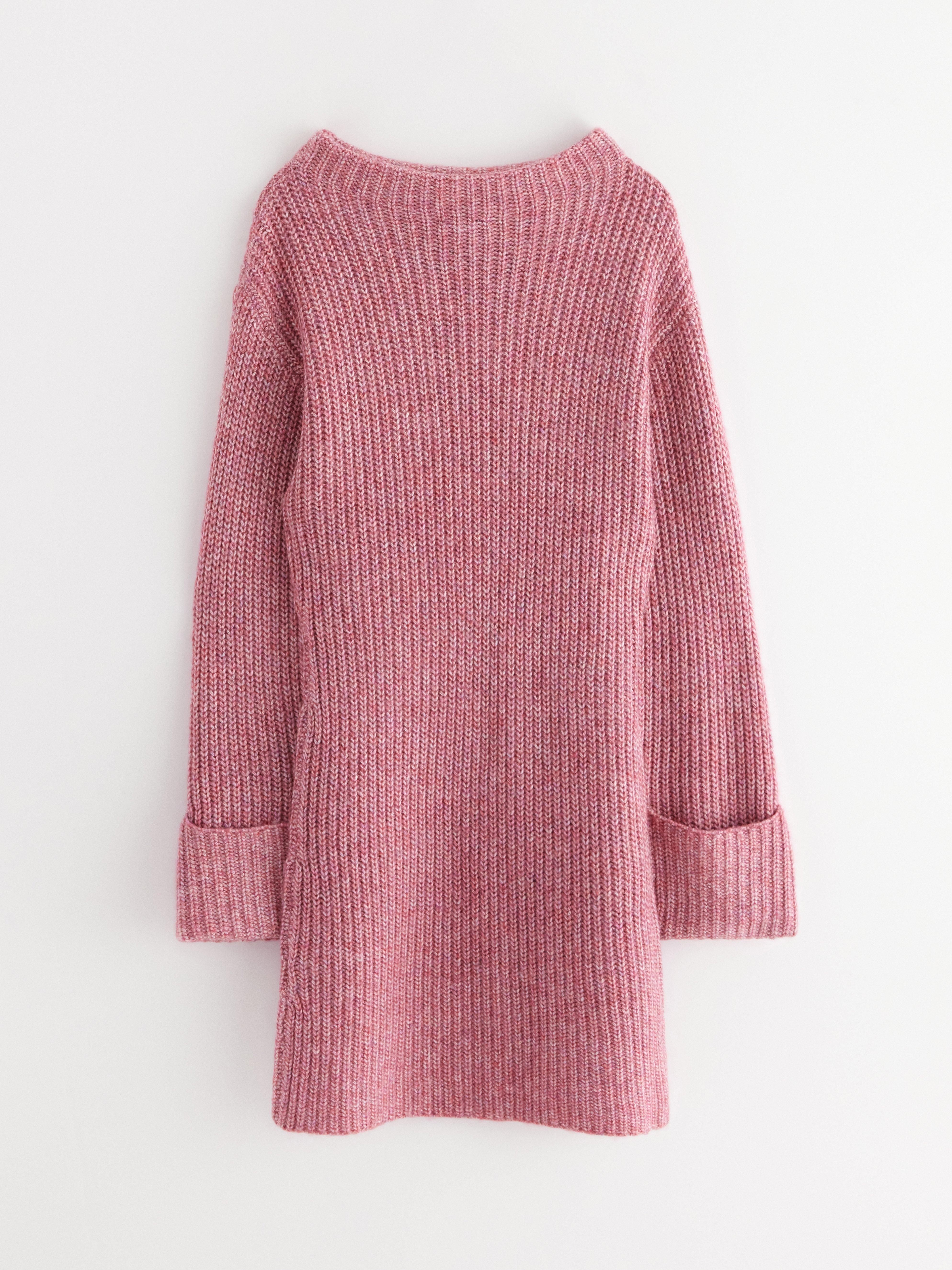 Minivestido de punto rosa
