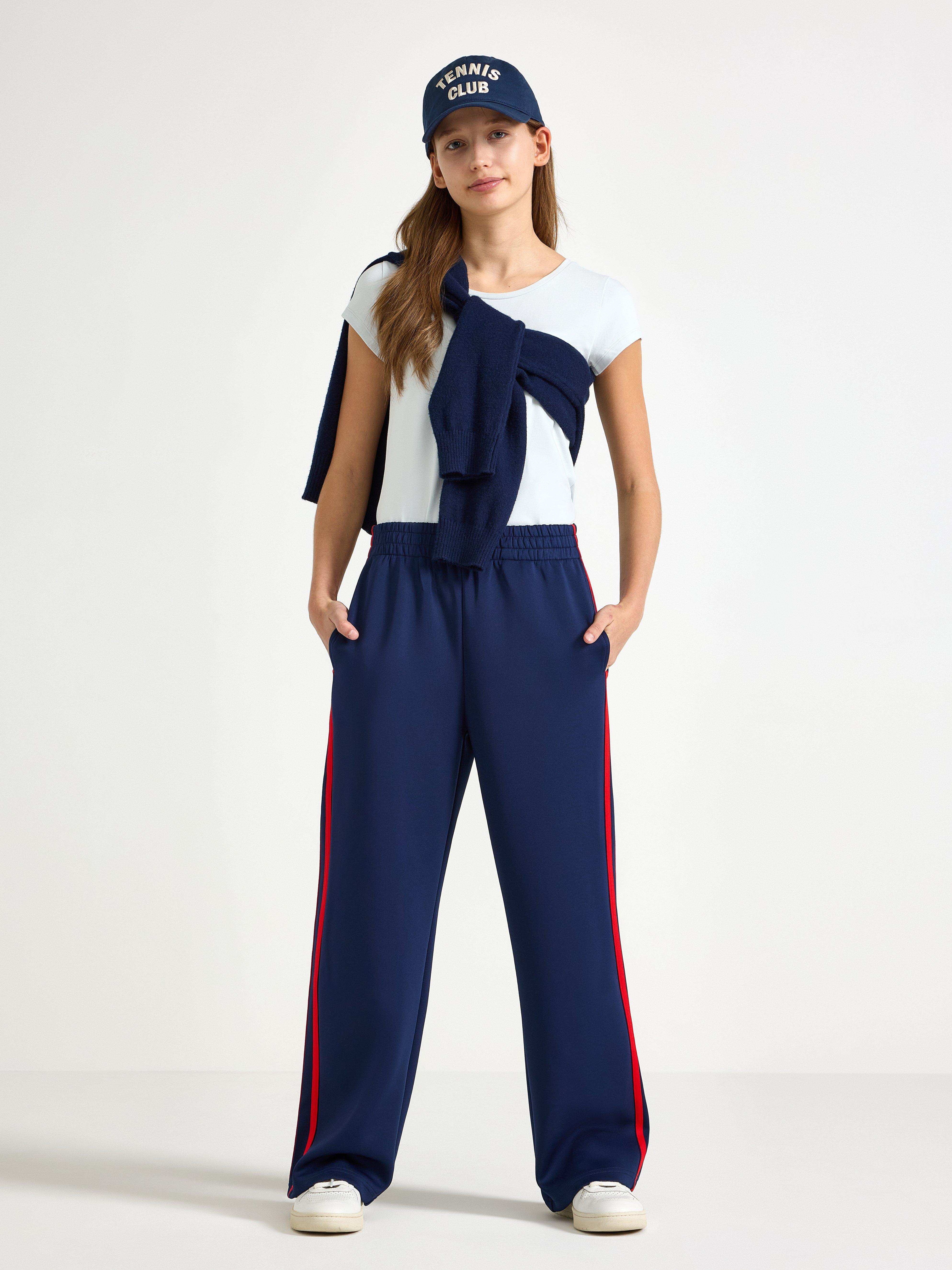 Top con mangas cortas azul claro