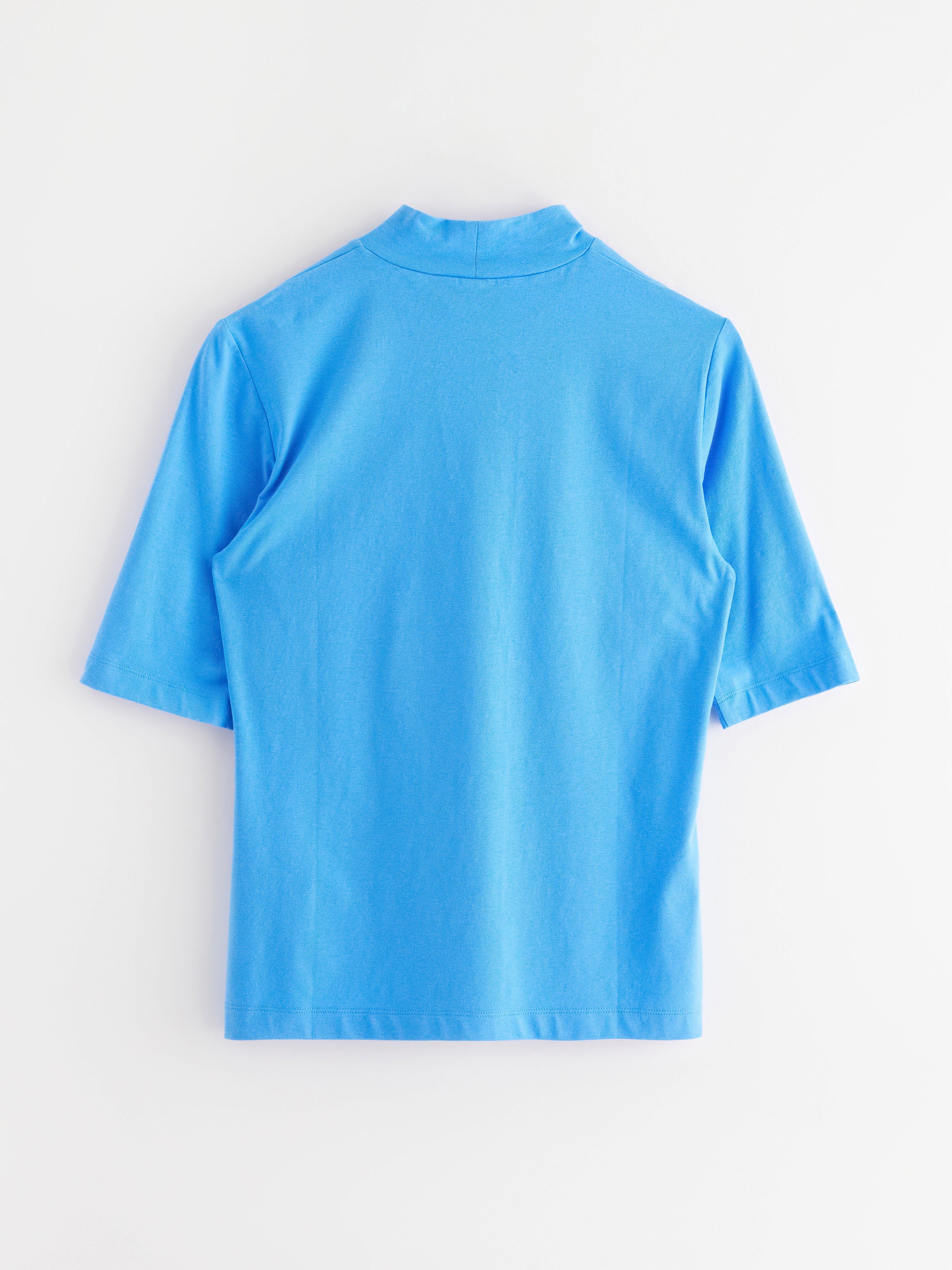 Top de manga corta azul