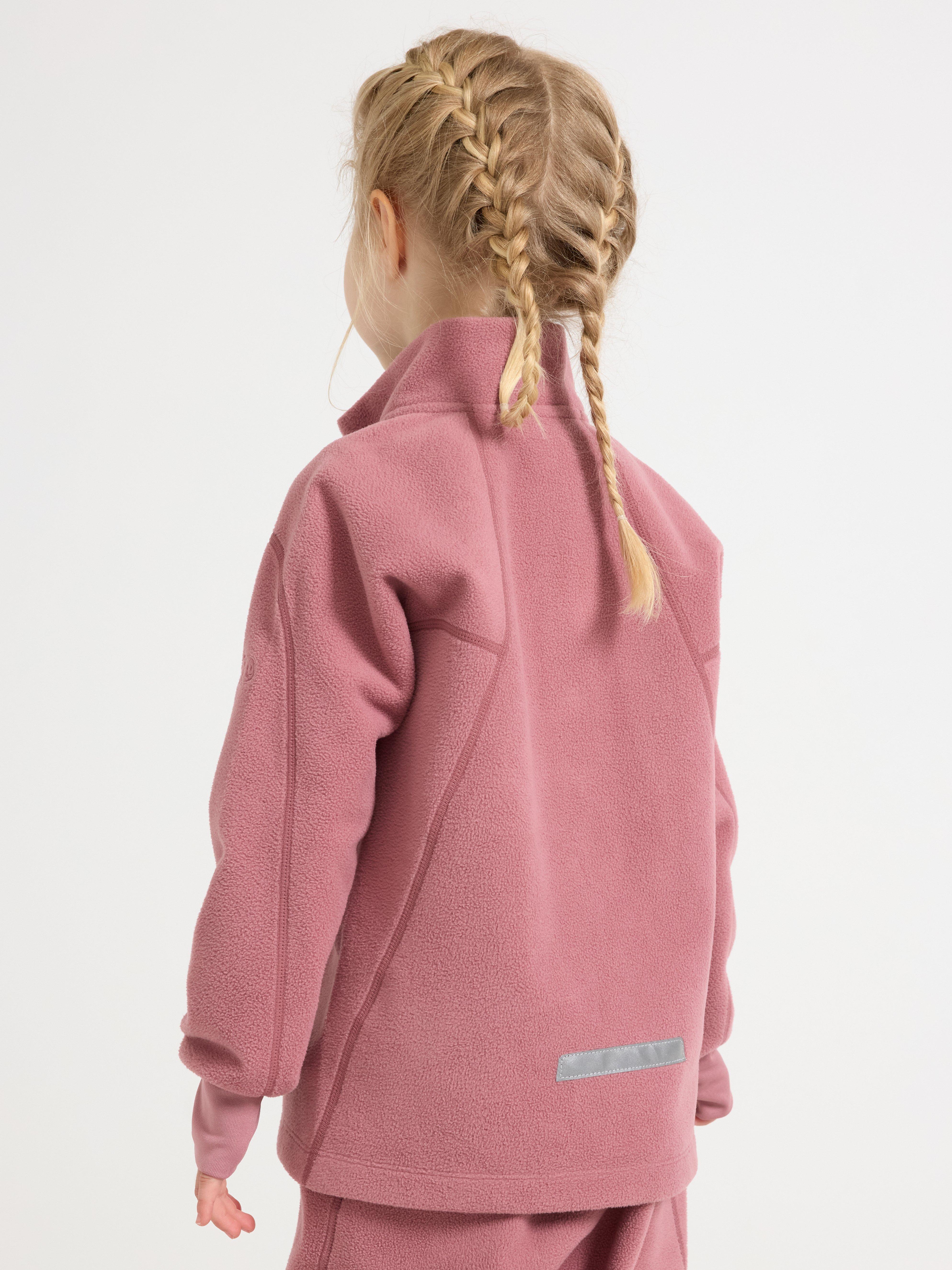 Vattentät vindfleecejacka – Kids Performance Wear Dusty Pink