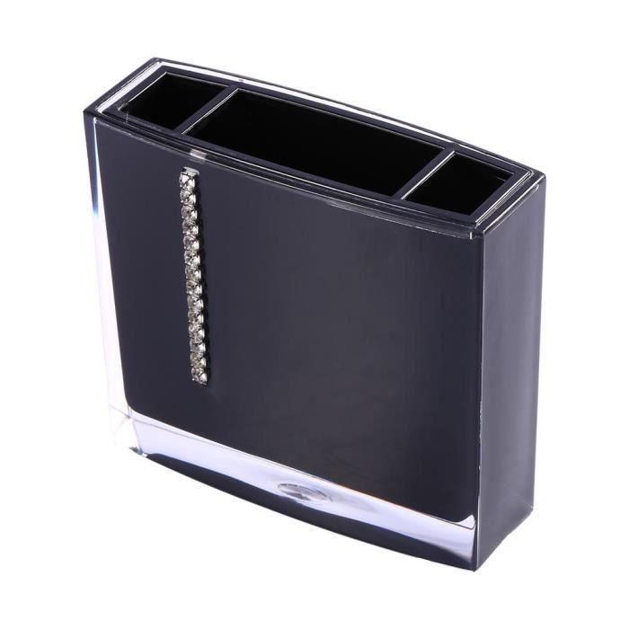 Accesorios de baño - Qiilu - Juego de 5 piezas - Acrílico - Negro - Práctico y elegante
