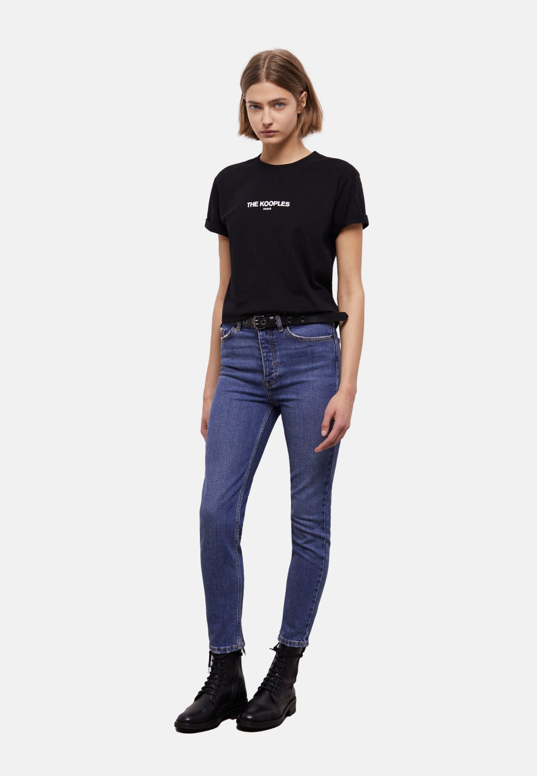 The Kooples T-shirt met korte mouwen en print - zwart