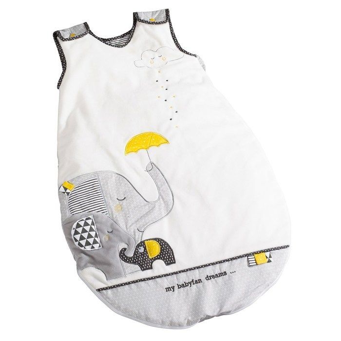 Saco de dormir de algodón blanco - Babyfan - 0-4 meses - Acolchado - Unisex