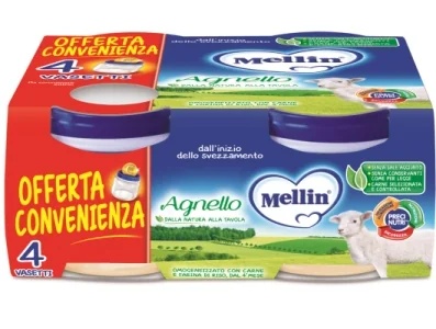 MELLIN Mellin HOMOGENIZADO DE CORDEIRO 4X80G Comida para Bebê