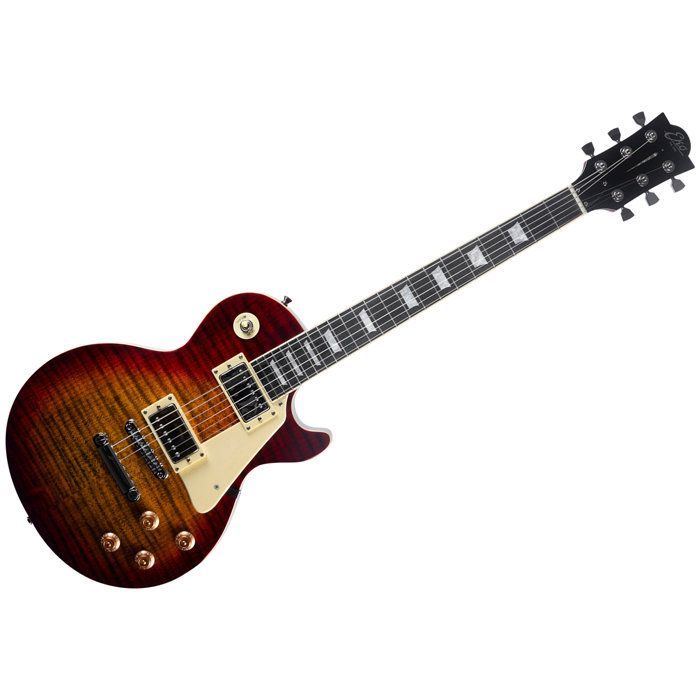 Guitarra EKO LS300 Cherry Sunburst em formato Les Paul