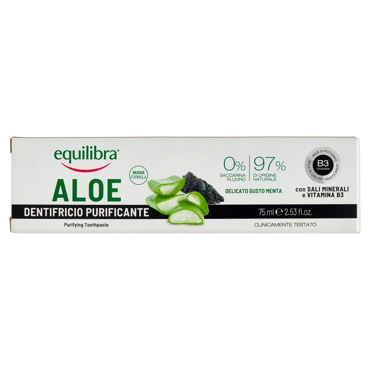 EQUILIBRA Equilibra Pasta de dentes de limpeza com Aloe Vera 75 ml higiene oral