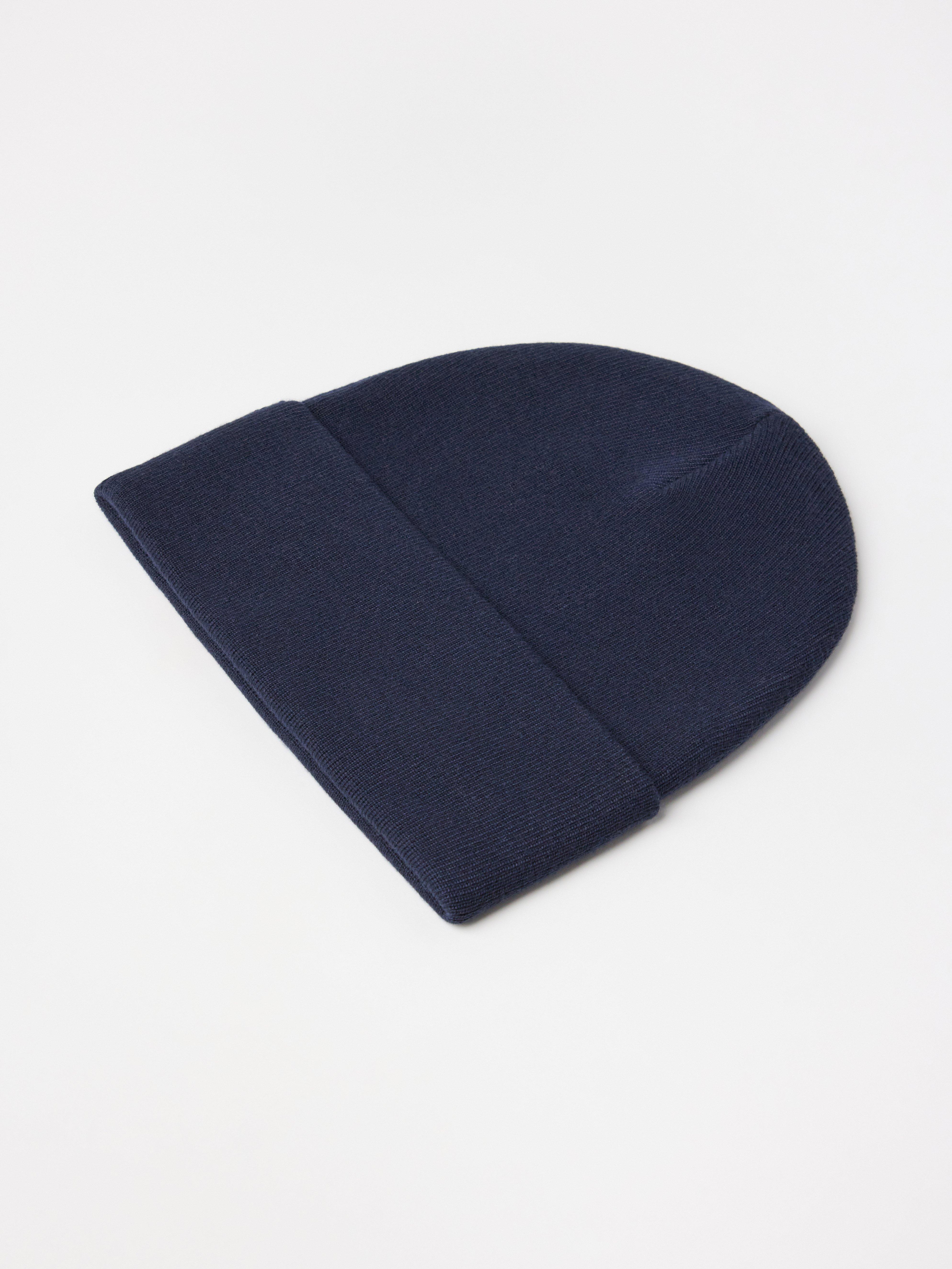 Bonnet tricoté bleu marine foncé