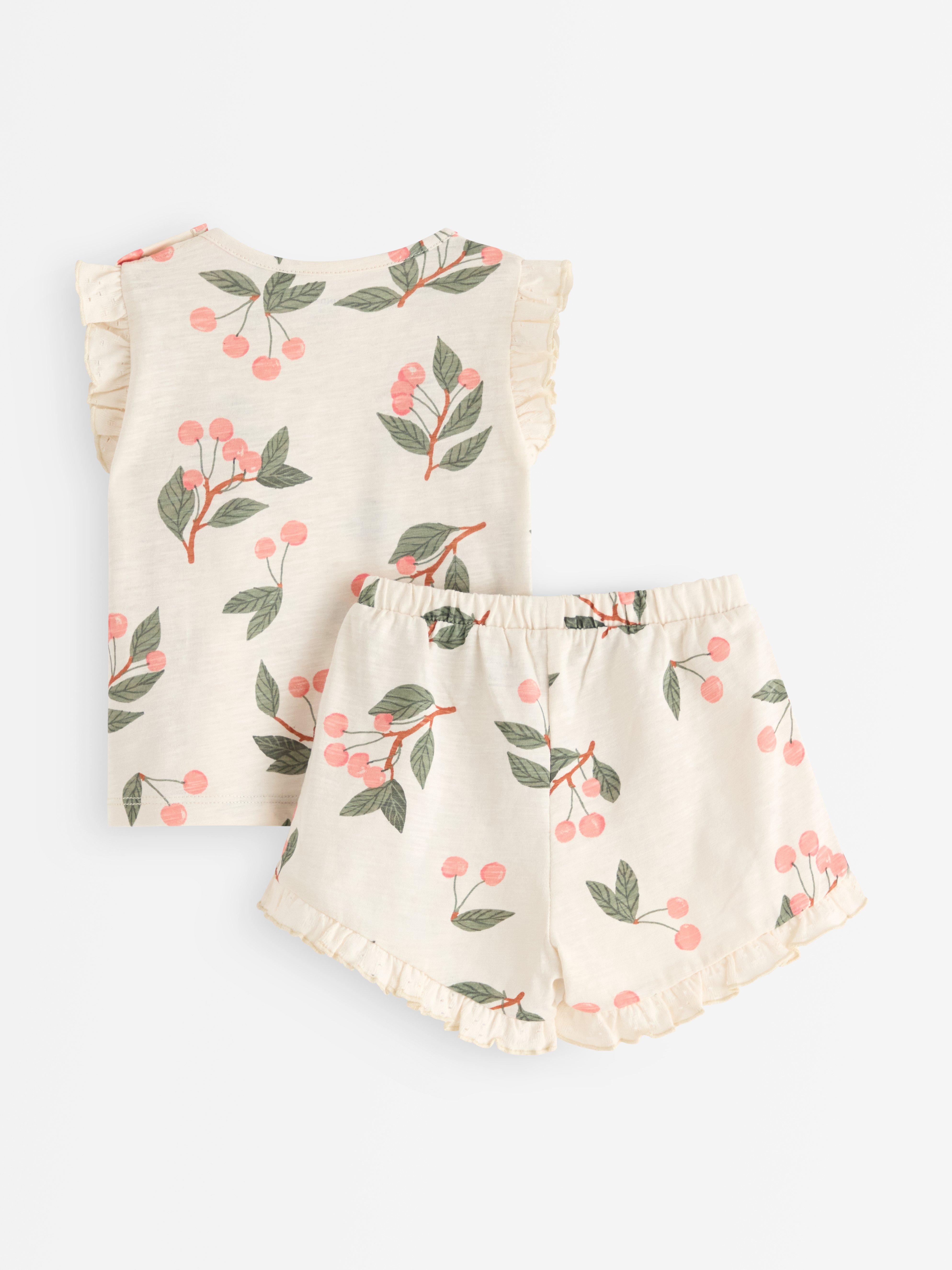 Conjunto - top e shorts bege claro