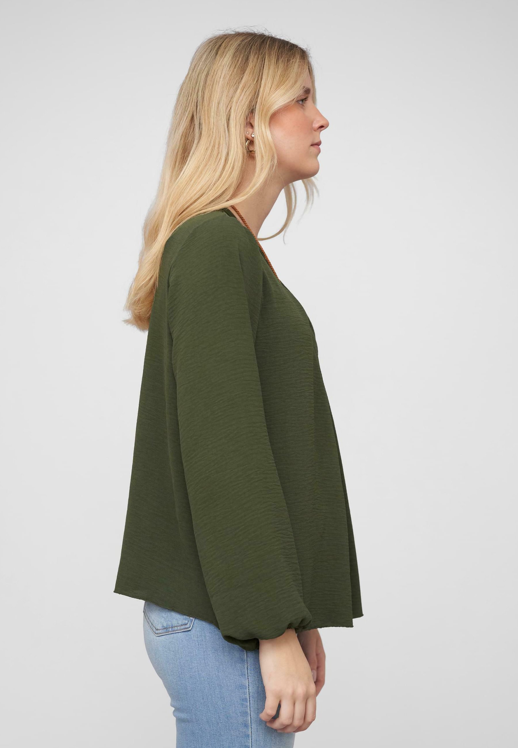 Cloud 5ive Blouse met lange mouwen - olijfgroen