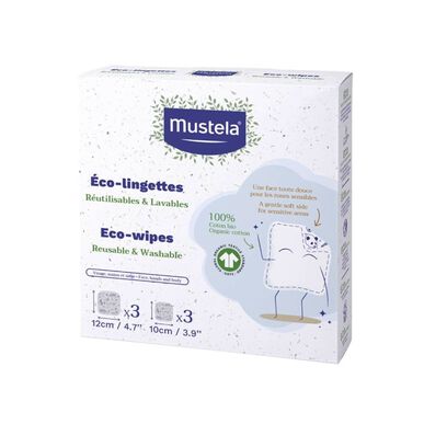 Mustela Eco újrafelhasználható törlőkendő utántöltő x6 6 darab 6 darab