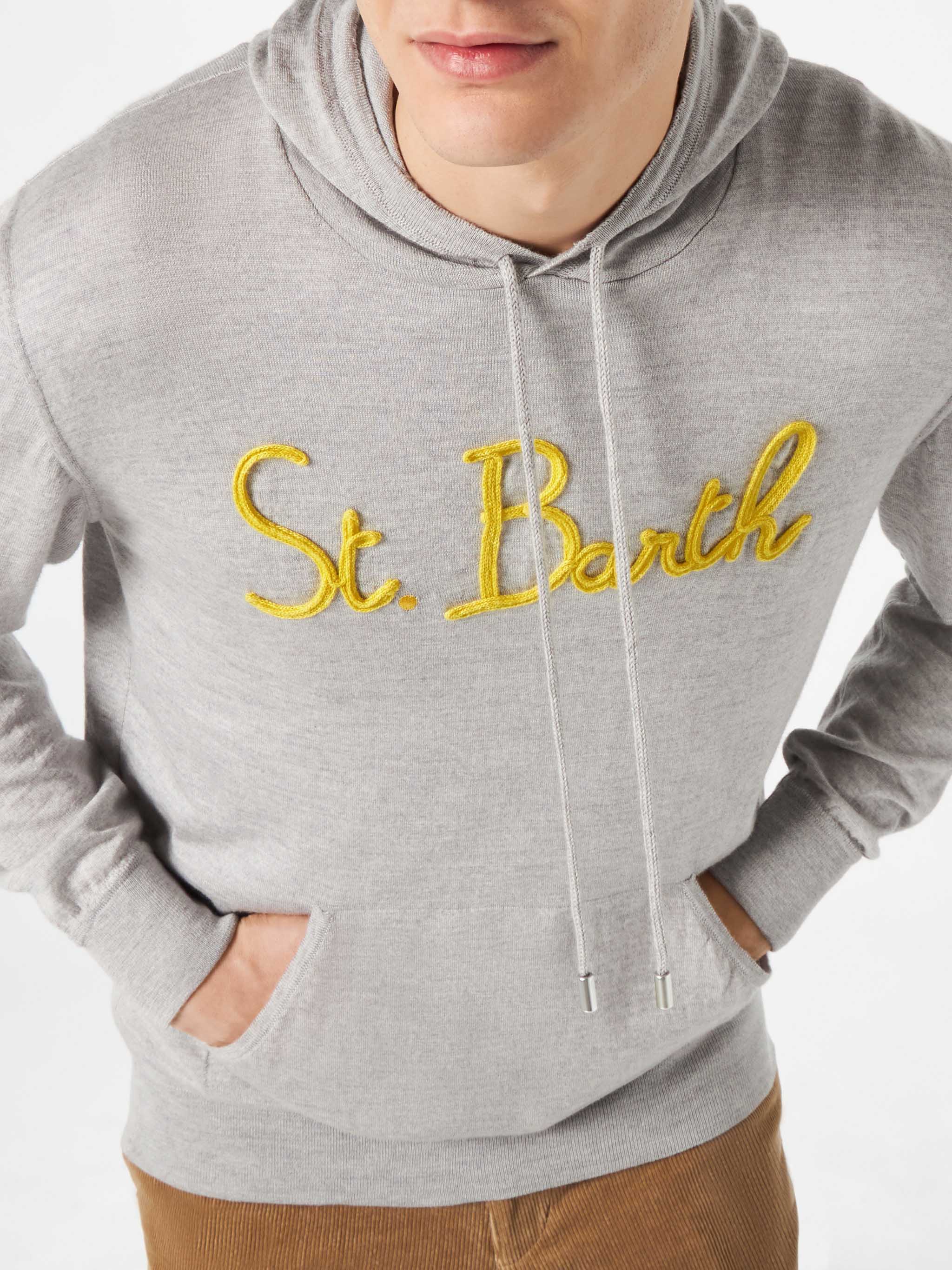 grauer Herren-Hoodie