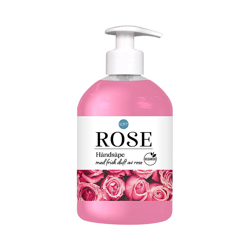 Mjuk handtvål 500 ml Rose Soft