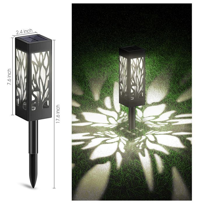 Lámpara solar - QJRRX - Juego de 6 - Diseño de árbol - Alimentación solar - Exterior