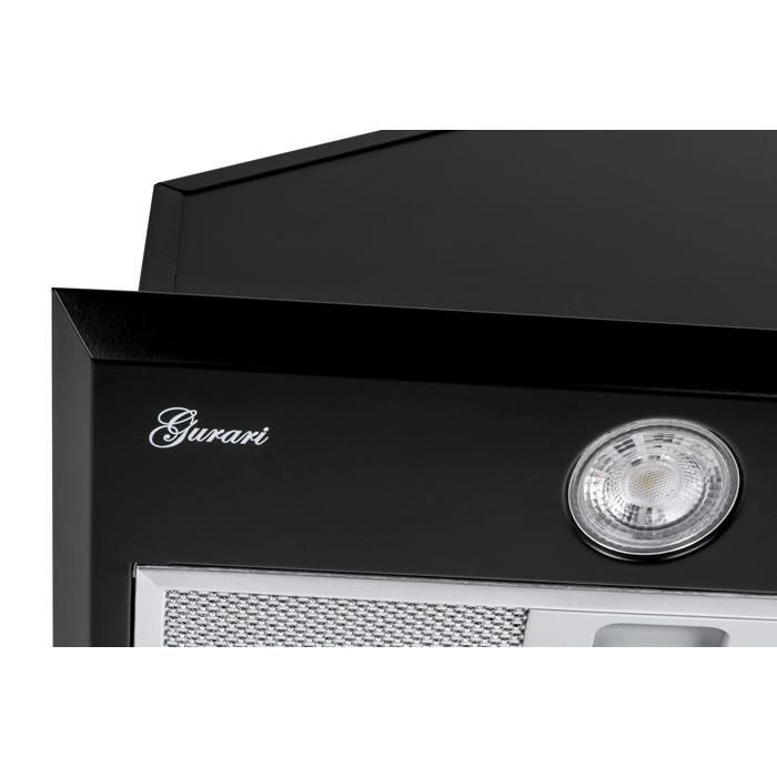 GURARI GCH B 051 70 BL Built-in cooker hood 70 cm Black 1000 m³/h extractor hood, air recirculation hood