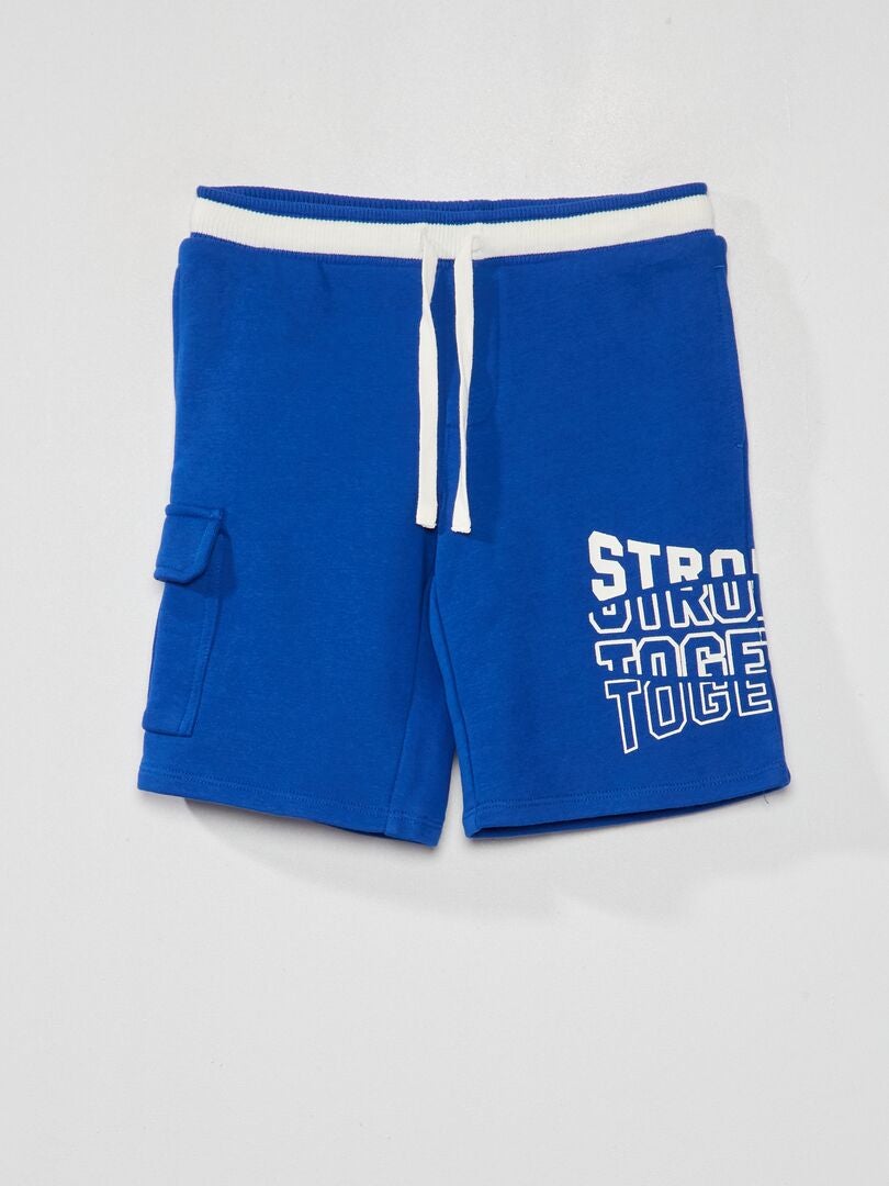 Bermudas de felpa francesa - AZUL