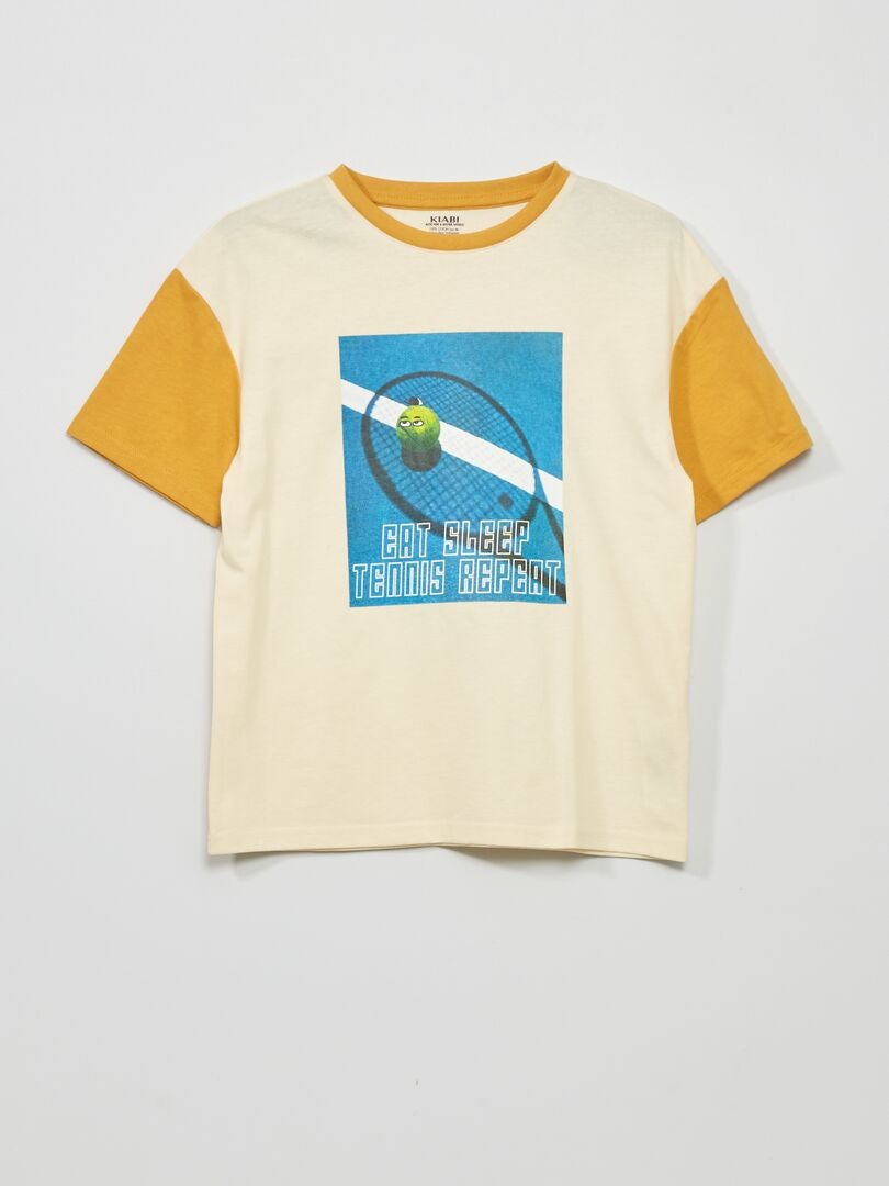 Camiseta de manga curta com estampa - BRANCA