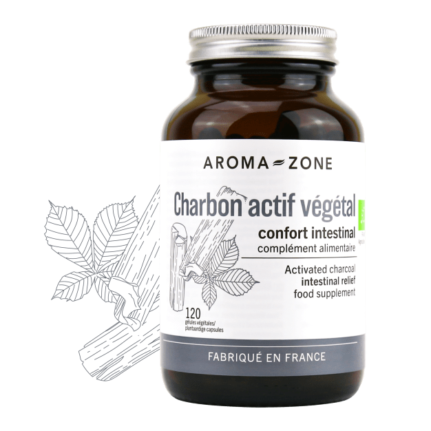 Charbon actif végétal France BIO - 120 gélules - Complément alimentaire